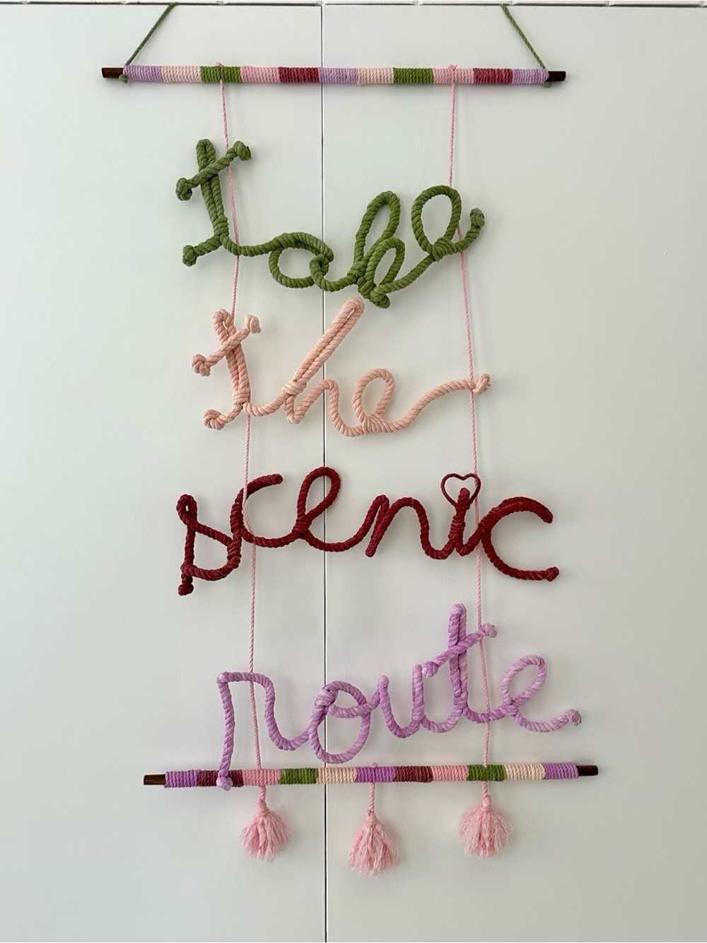 Pottery Barn “Take The Scenic Route” Macrame Wall Hanging